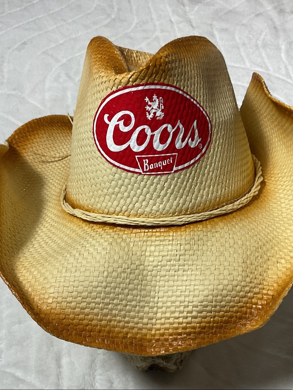 COORS STRAW WESTERN COWBOY HAT